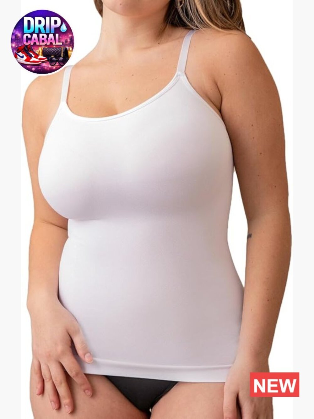 High Compression Scoop Neck Cami Body Shaper Tummy Control Tank Top